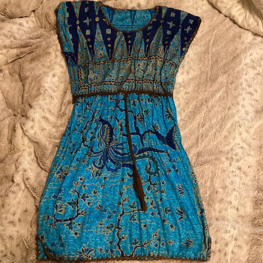 Blue mini dress